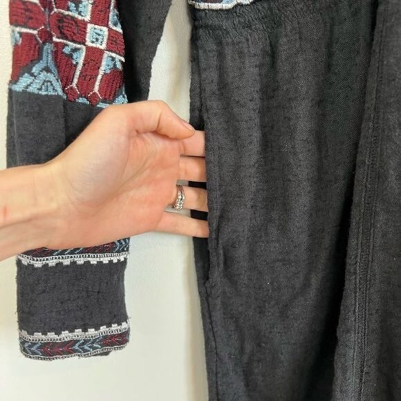 Free People All My Life Embroidered Shift Smocked Mini Dress Women’s Small - Picture 10 of 12